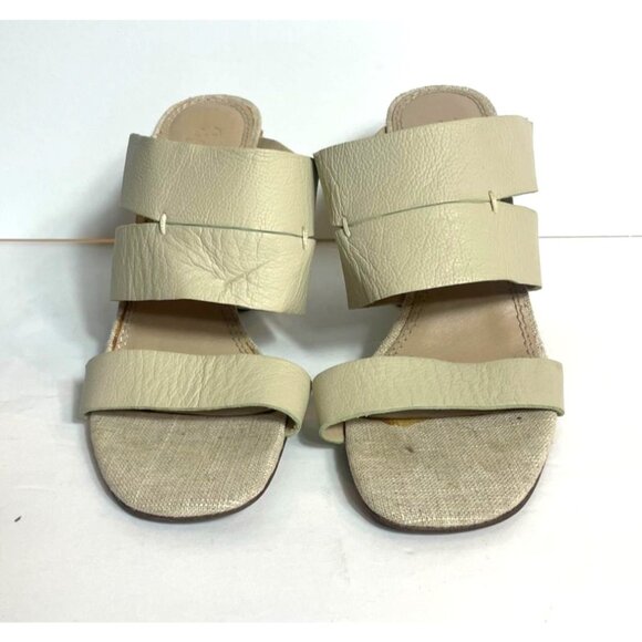 Splendid Matty Ivory Leather Mule Sandals Rope Heel Size 8 - Picture 4 of 11